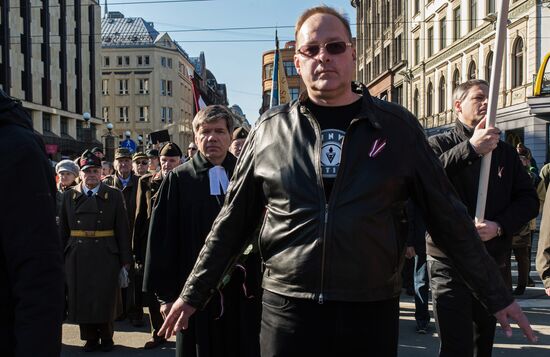 March to commemorate Latvian Legion of the Waffen-SS in Riga