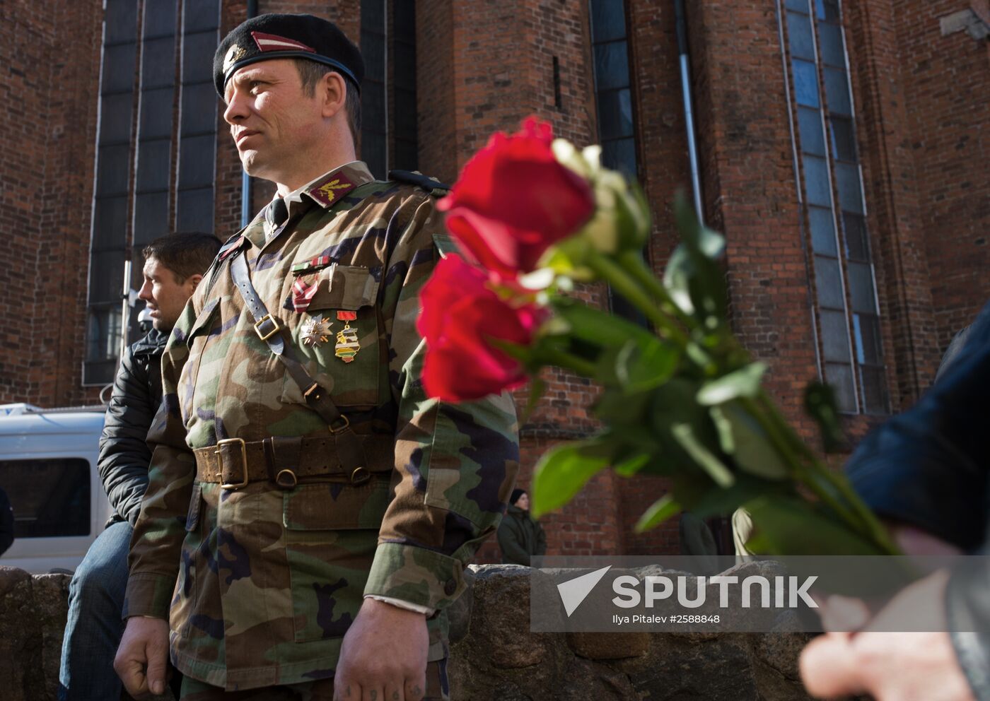 March to commemorate Latvian Legion of the Waffen-SS in Riga