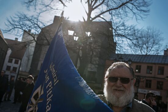 March to commemorate Latvian Legion of the Waffen-SS in Riga