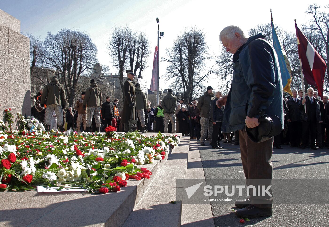 March to commemorate Latvian Legion of the Waffen-SS in Riga