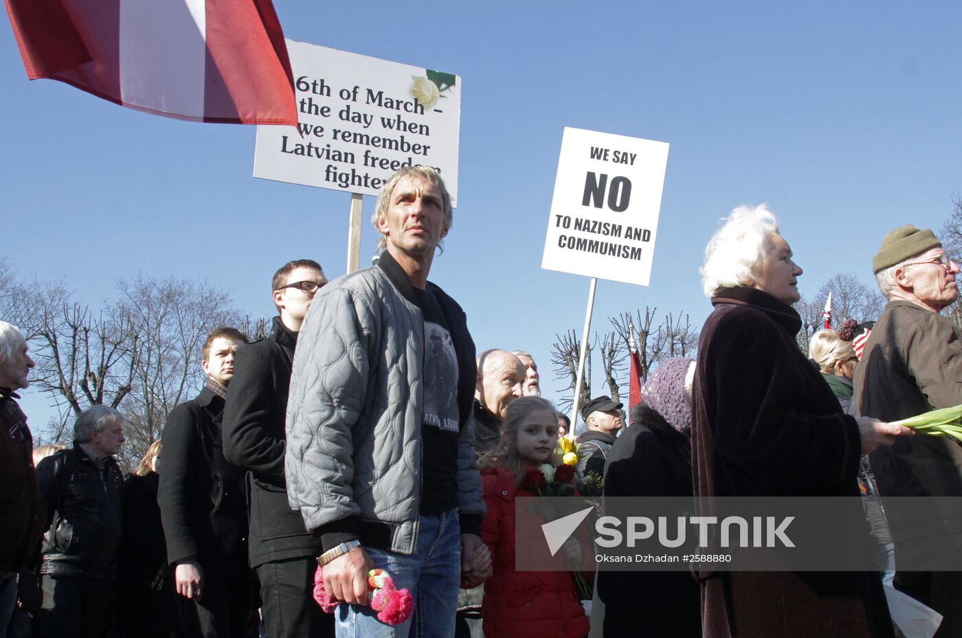 March to commemorate Latvian Legion of the Waffen-SS in Riga