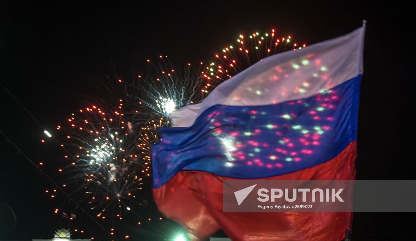 Celebrating Crimean Spring's first anniversary in Simferopol