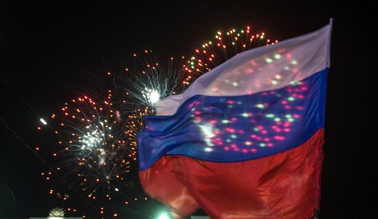 Celebrating Crimean Spring's first anniversary in Simferopol