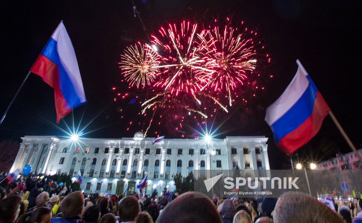 Celebrating Crimean Spring's first anniversary in Simferopol