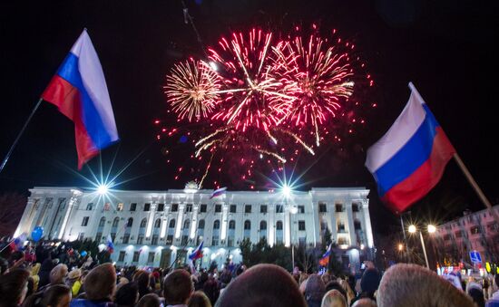 Celebrating Crimean Spring's first anniversary in Simferopol