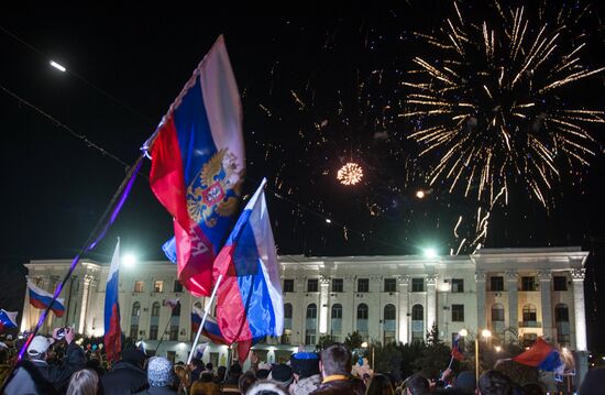Celebrating Crimean Spring's first anniversary in Simferopol