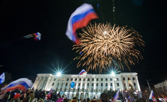 Celebrating Crimean Spring's first anniversary in Simferopol