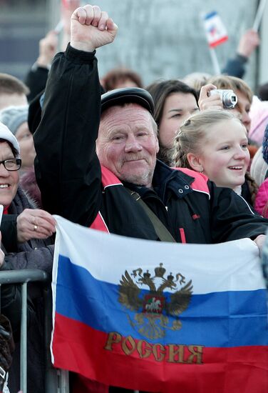 Celebrating Crimean Spring's first anniversary in Simferopol