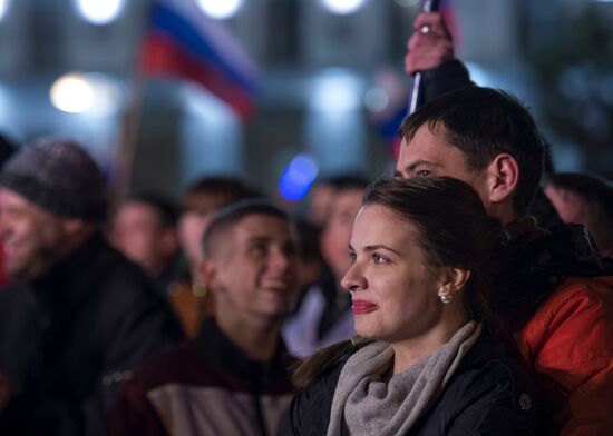 Celebrating Crimean Spring's first anniversary in Simferopol
