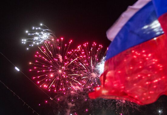 Celebrating Crimean Spring's first anniversary in Simferopol