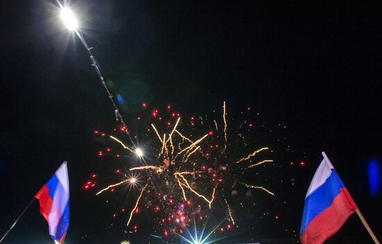 Celebrating Crimean Spring's first anniversary in Simferopol