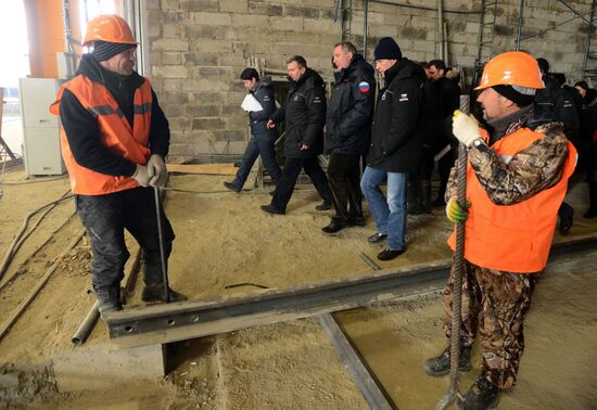 Dmitry Rogozin visits the Vostochny space center in the Amur Region