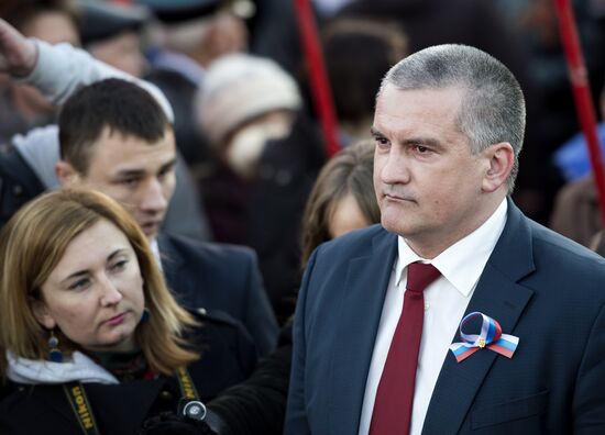 Celebrating the first anniversary of the Crimean Spring in Crimea