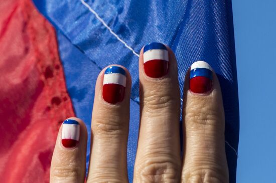 Celebrating the first anniversary of the Crimean Spring in Crimea