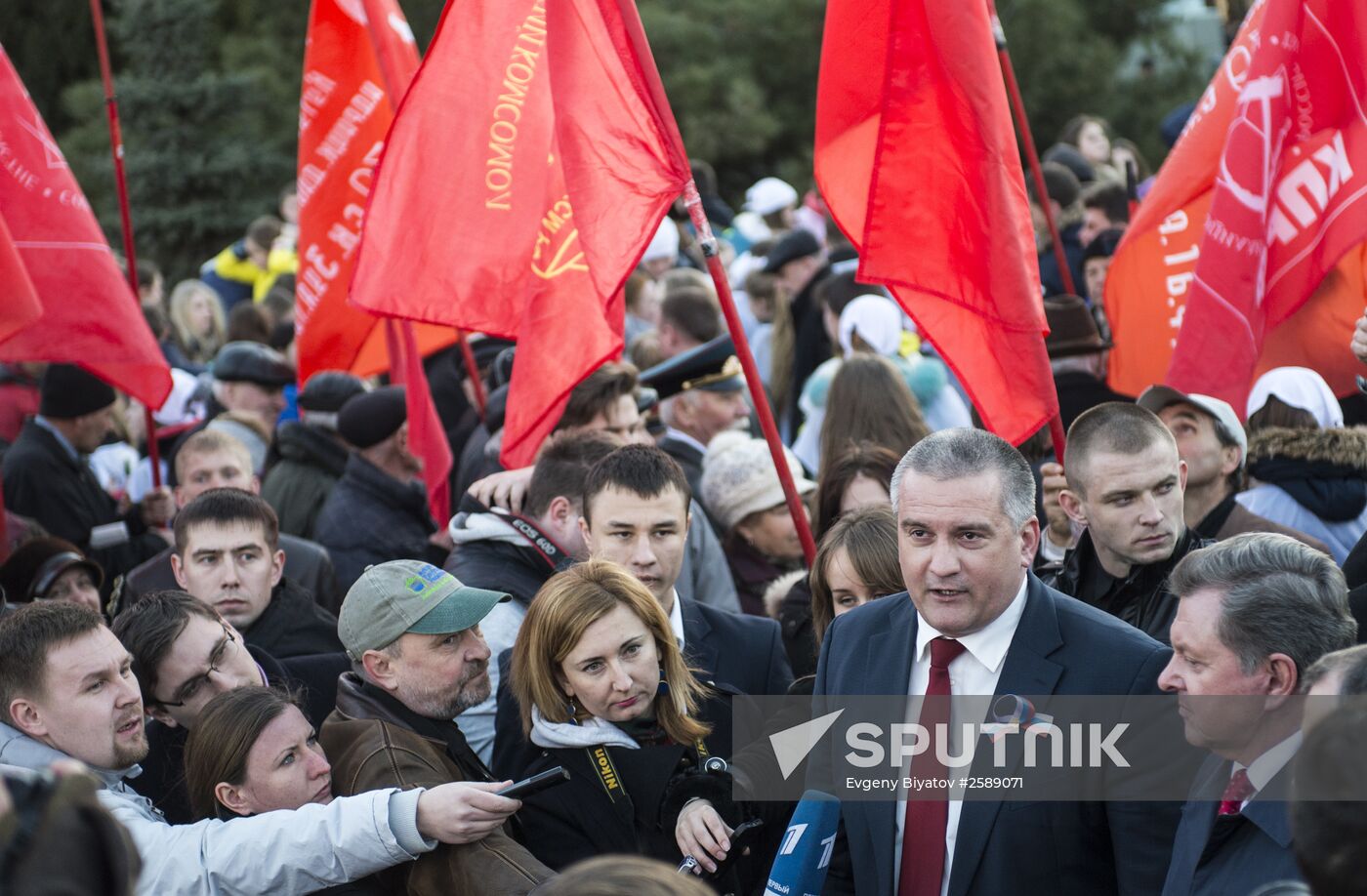 Celebrating the first anniversary of the Crimean Spring in Crimea
