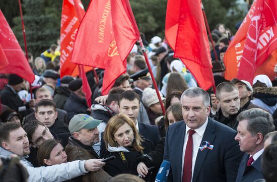 Celebrating the first anniversary of the Crimean Spring in Crimea