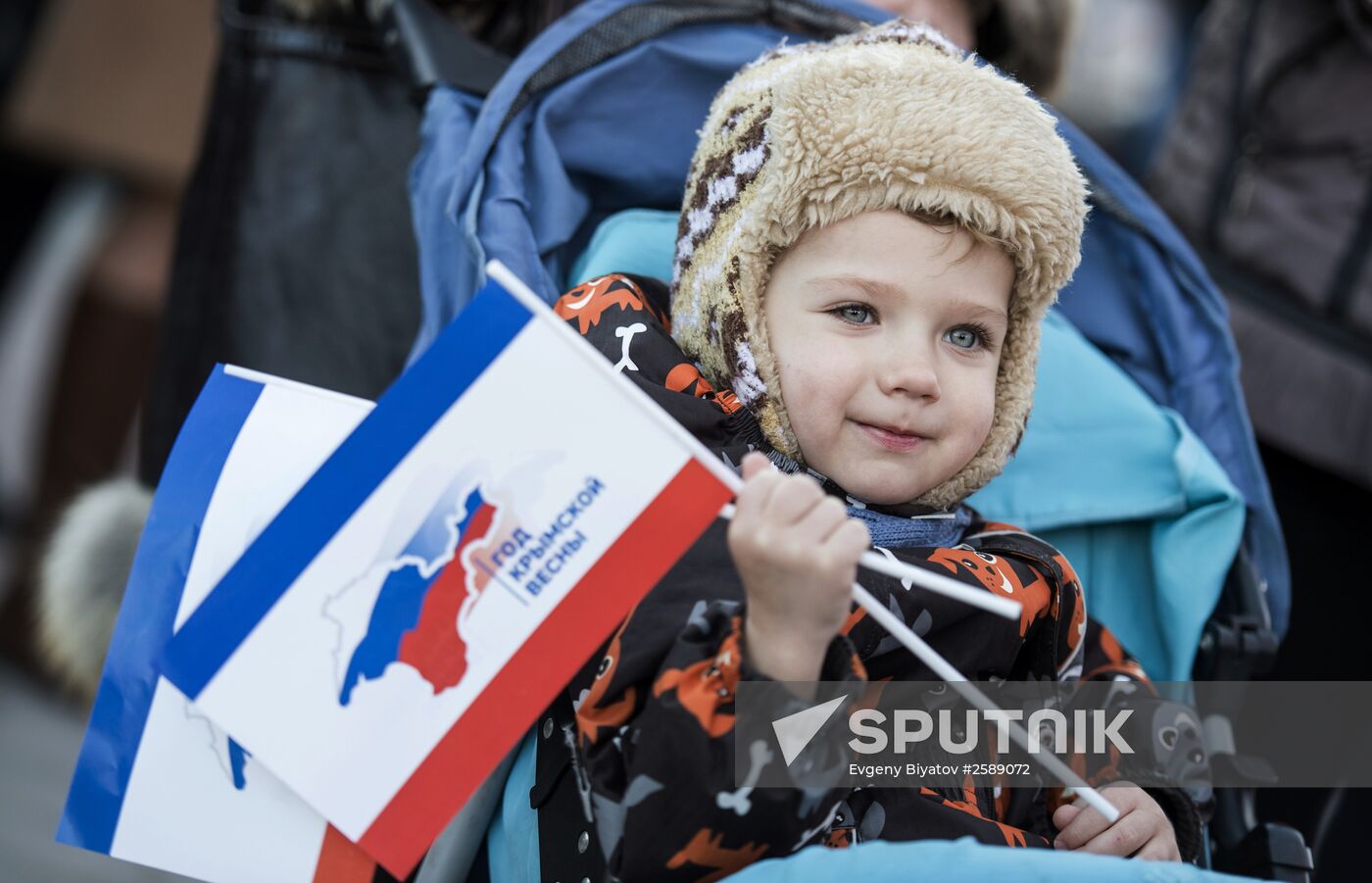 Celebrating the first anniversary of the Crimean Spring in Crimea