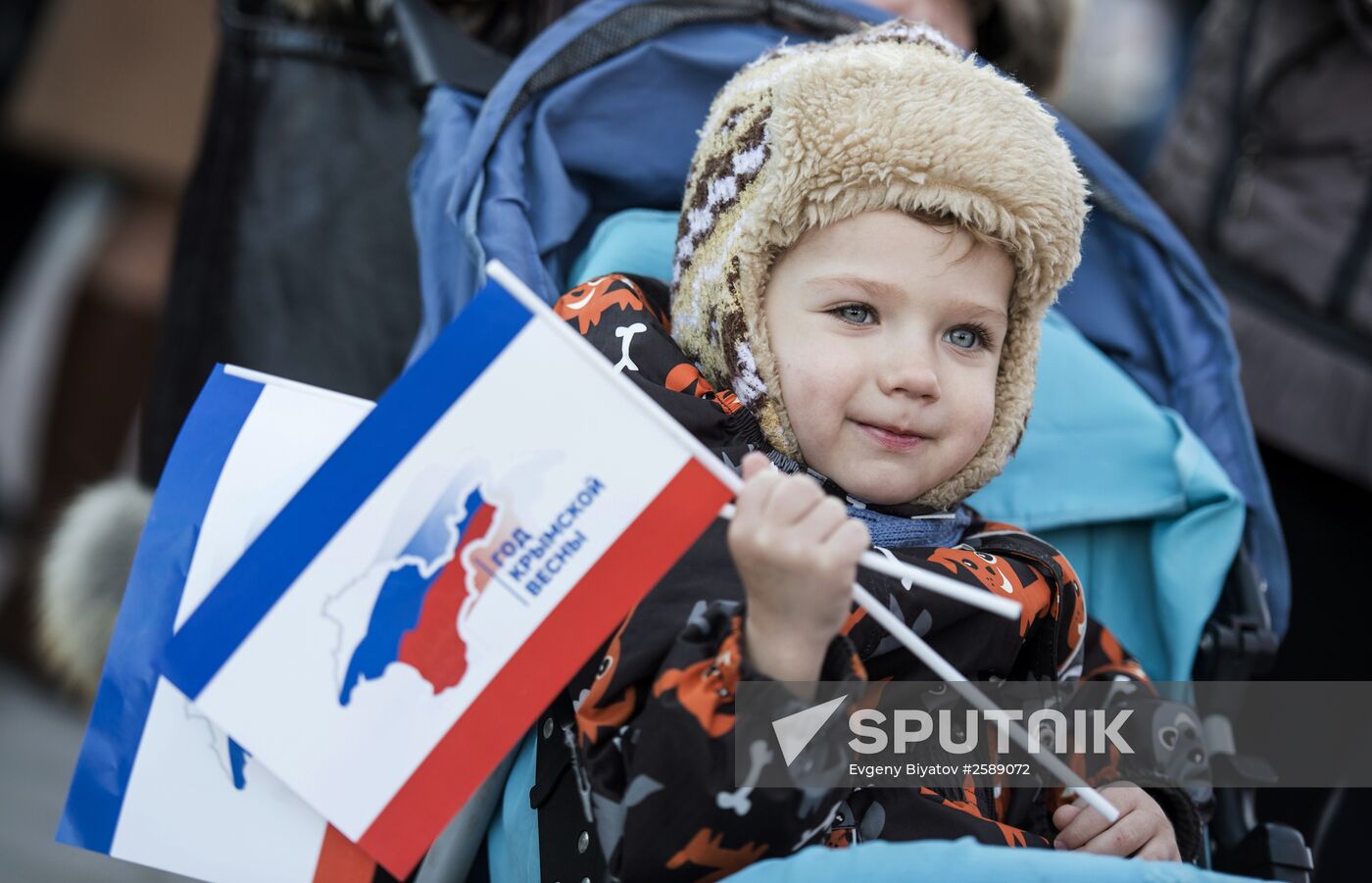 Celebrating the first anniversary of the Crimean Spring in Crimea