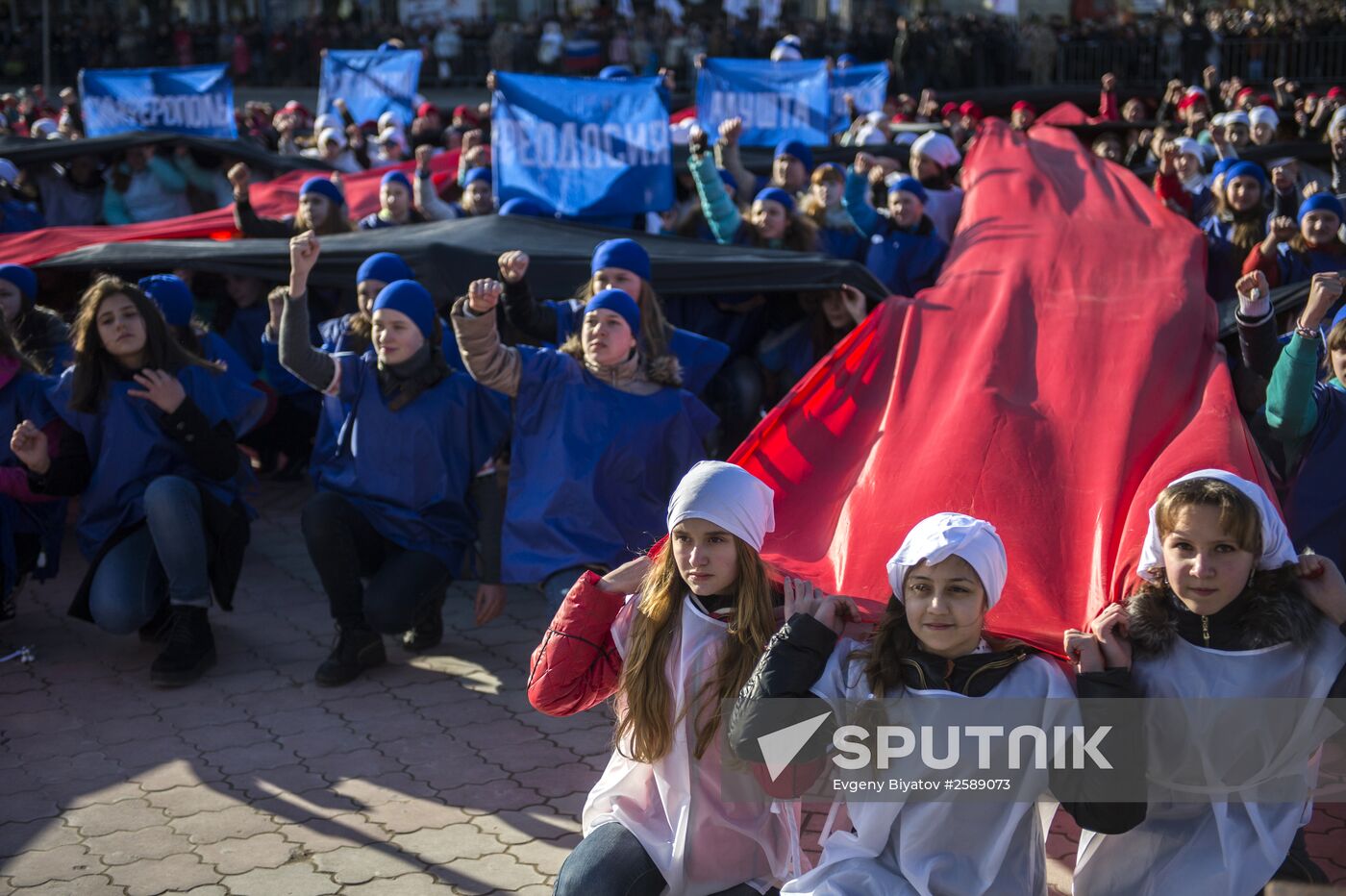 Celebrating the first anniversary of the Crimean Spring in Crimea