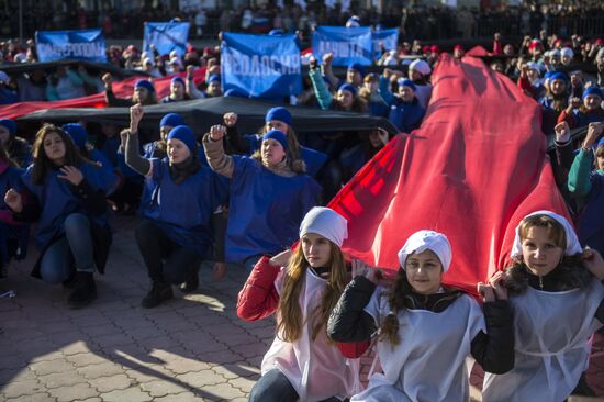 Celebrating the first anniversary of the Crimean Spring in Crimea