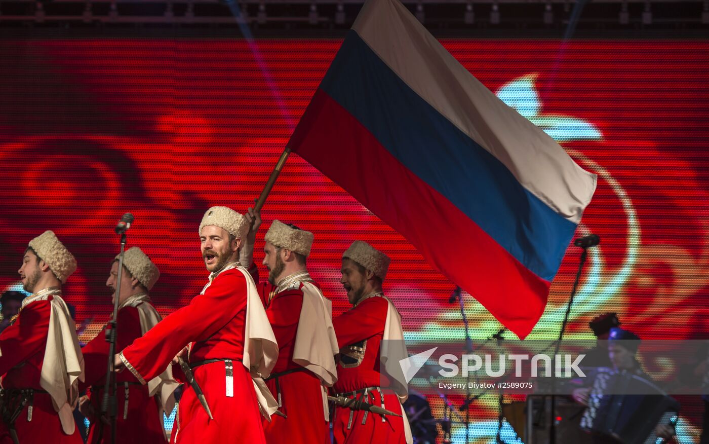 Celebrating the first anniversary of the Crimean Spring in Crimea