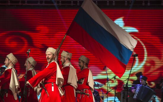 Celebrating the first anniversary of the Crimean Spring in Crimea