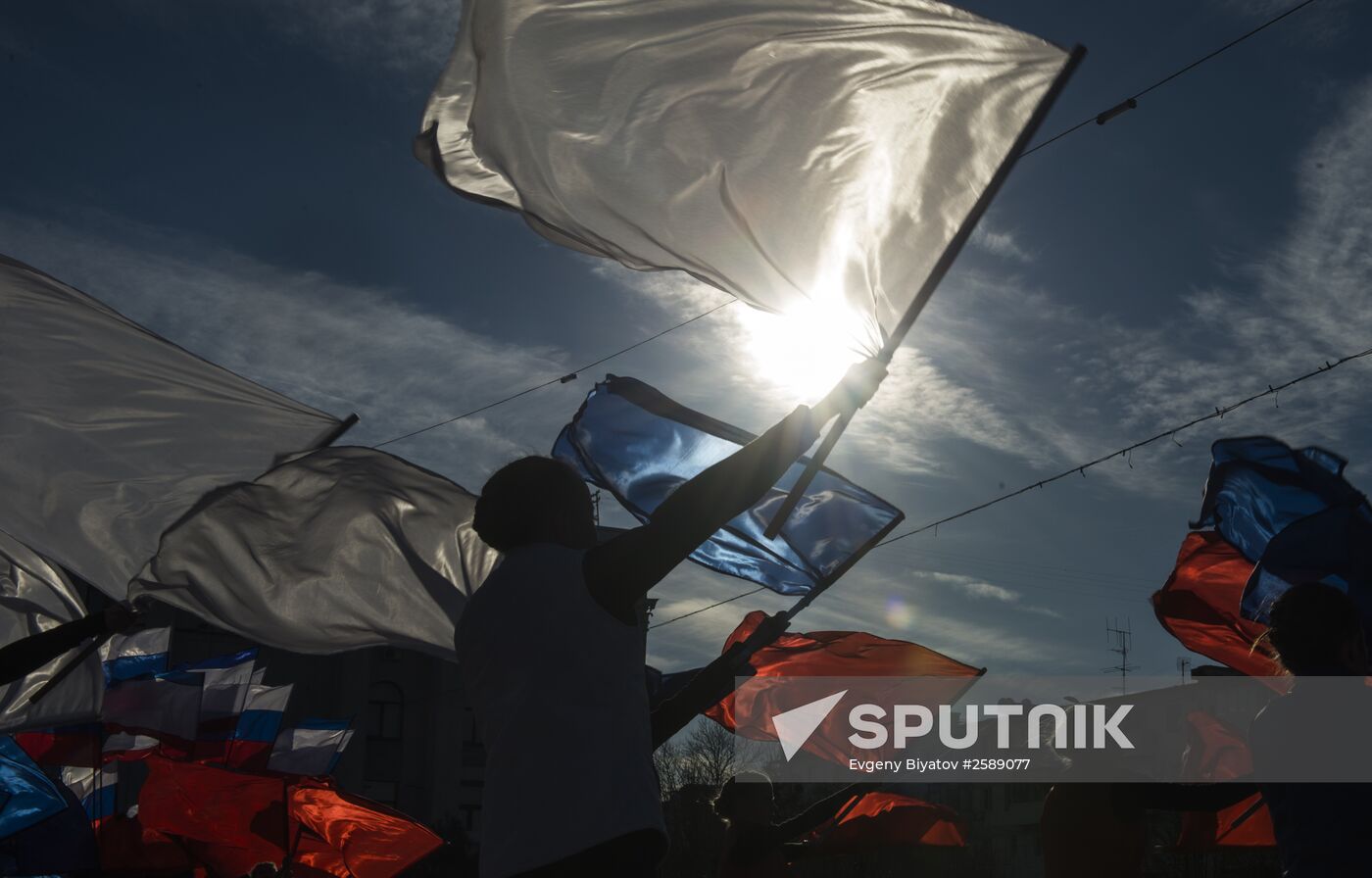 Celebrating the first anniversary of the Crimean Spring in Crimea
