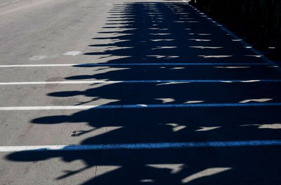 Soldiers of the Dzerzhinsky Division train for Victory Day parade