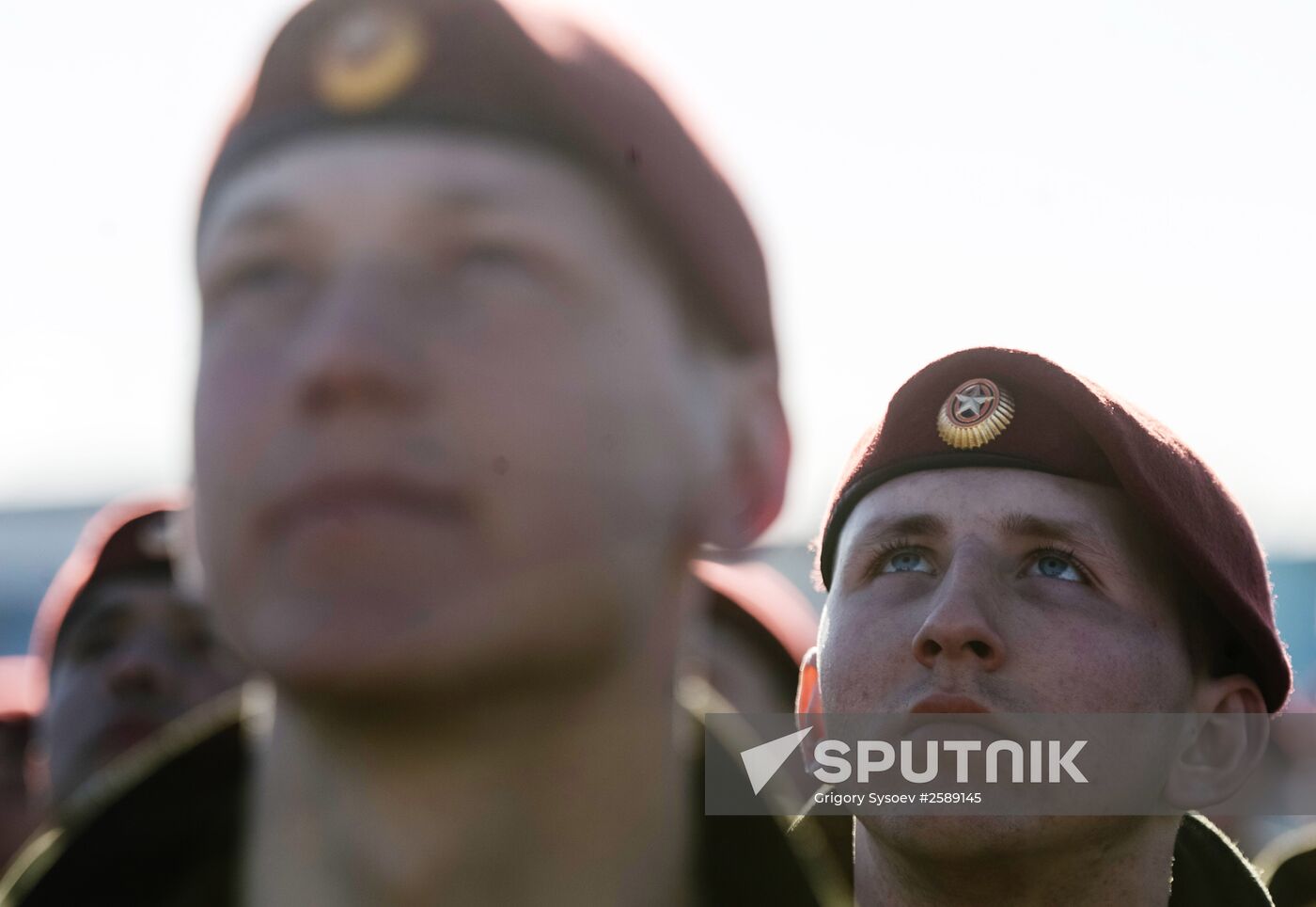 Soldiers of the Dzerzhinsky Division train for Victory Day parade