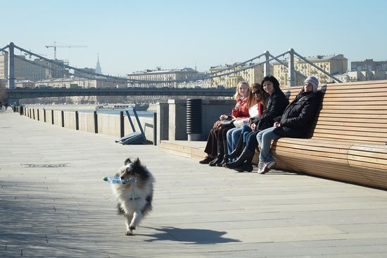 Warm weather in Moscow