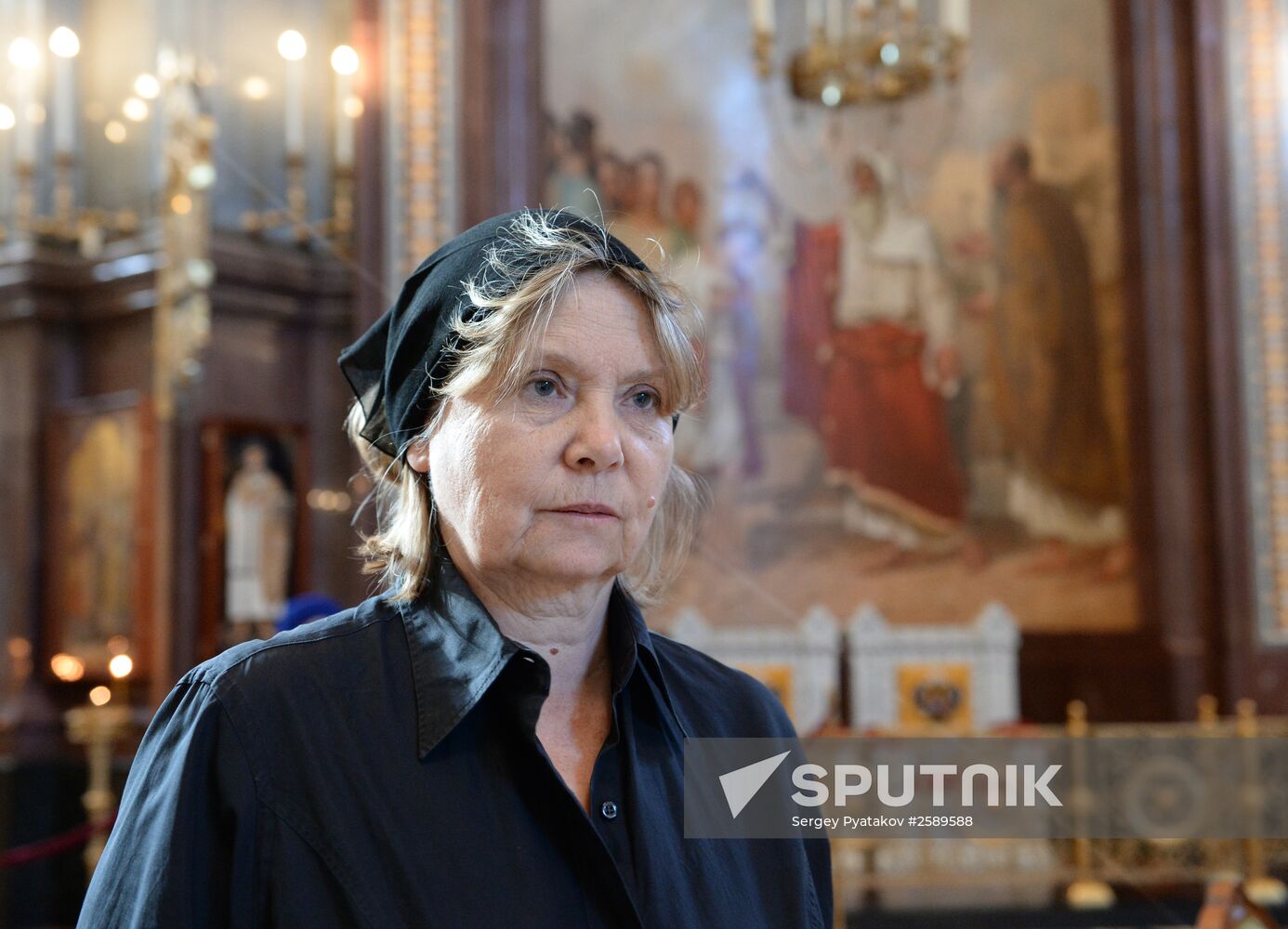 Funeral service for writer Valentin Rasputin at Cathedral of Christ the Savior