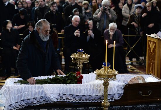 Funeral service for writer Valentin Rasputin at Cathedral of Christ the Savior