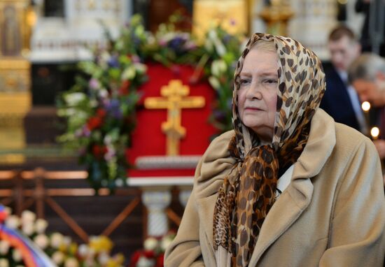 Memorial service for writer Valentin Rasputin at Cathedral of Christ the Savior