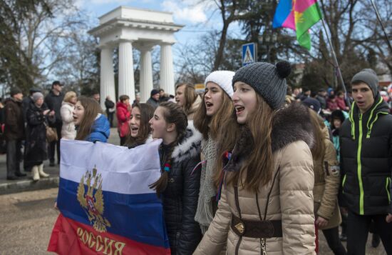 Crimean Spring anniversary in Crimea