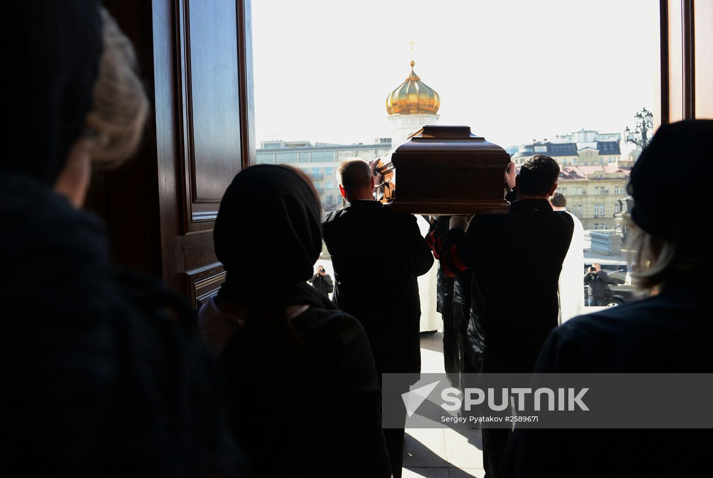 Memorial service for writer Valentin Rasputin at Cathedral of Christ the Savior