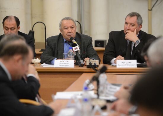 Deputy Prime Minister Dmitry Rogozin attends Russian Academy of Sciences Presidium meeting