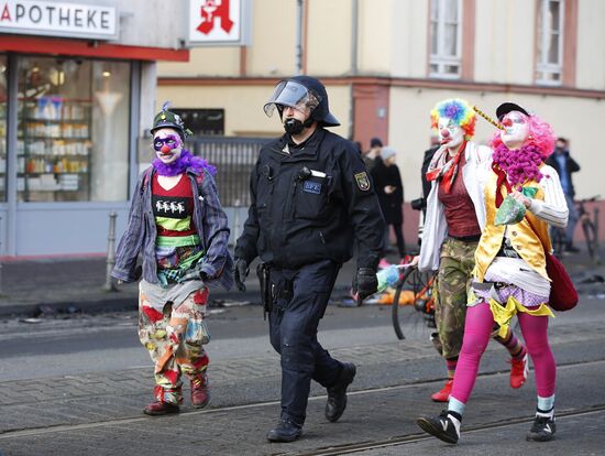 Protest against new European Central Bank office in Frankfurt