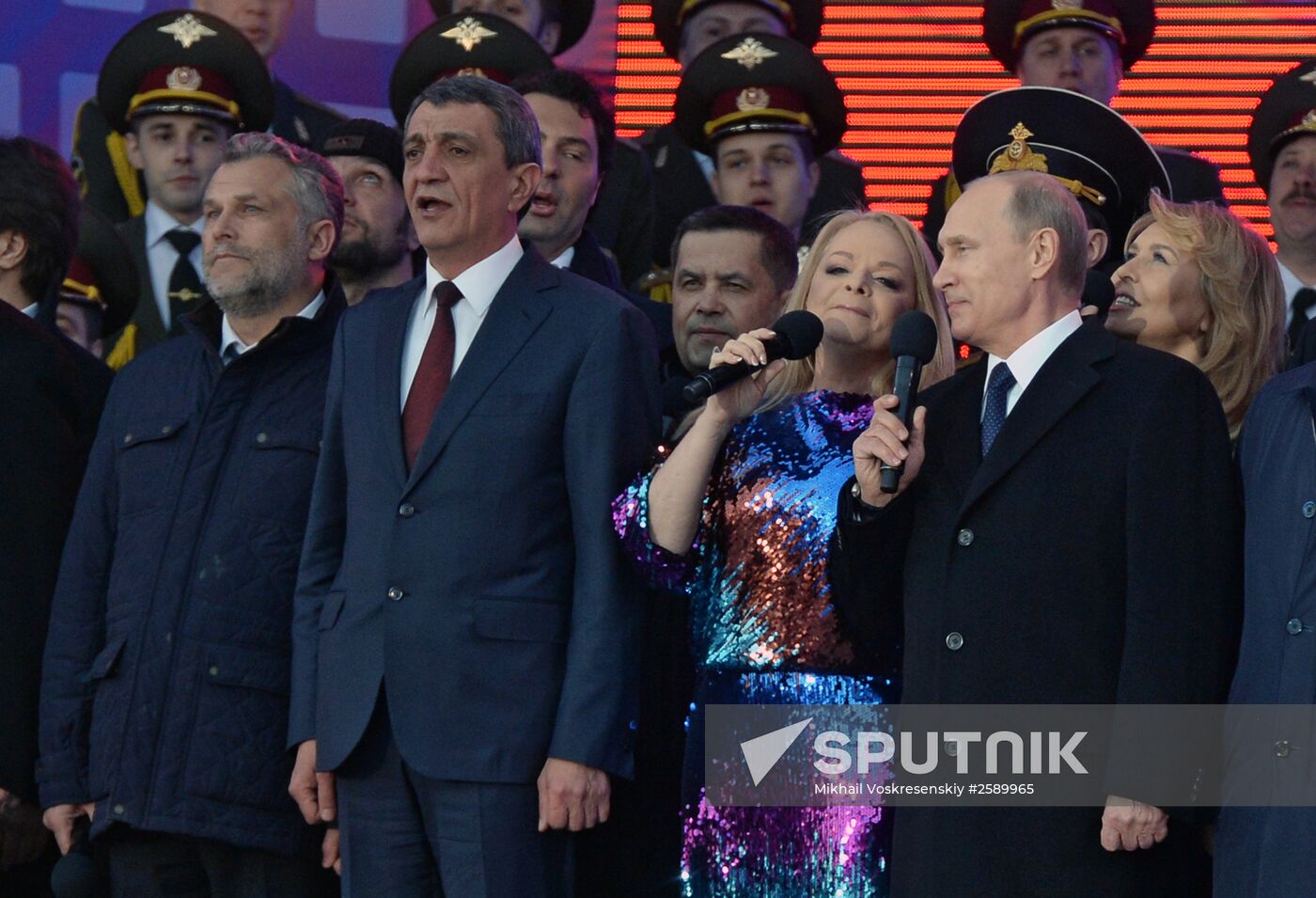 President Vladimir Putin attends celebratory rally and concert We Are Together