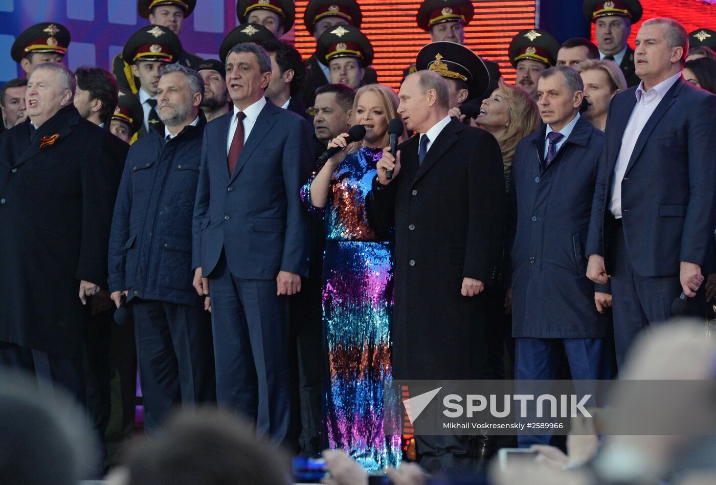 President Vladimir Putin attends celebratory rally and concert We Are Together