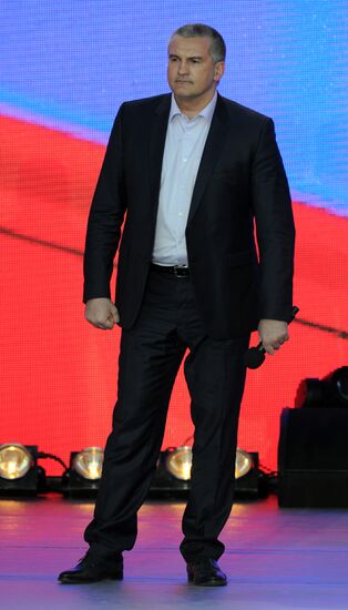 President Vladimir Putin attends celebratory rally and concert We Are Together