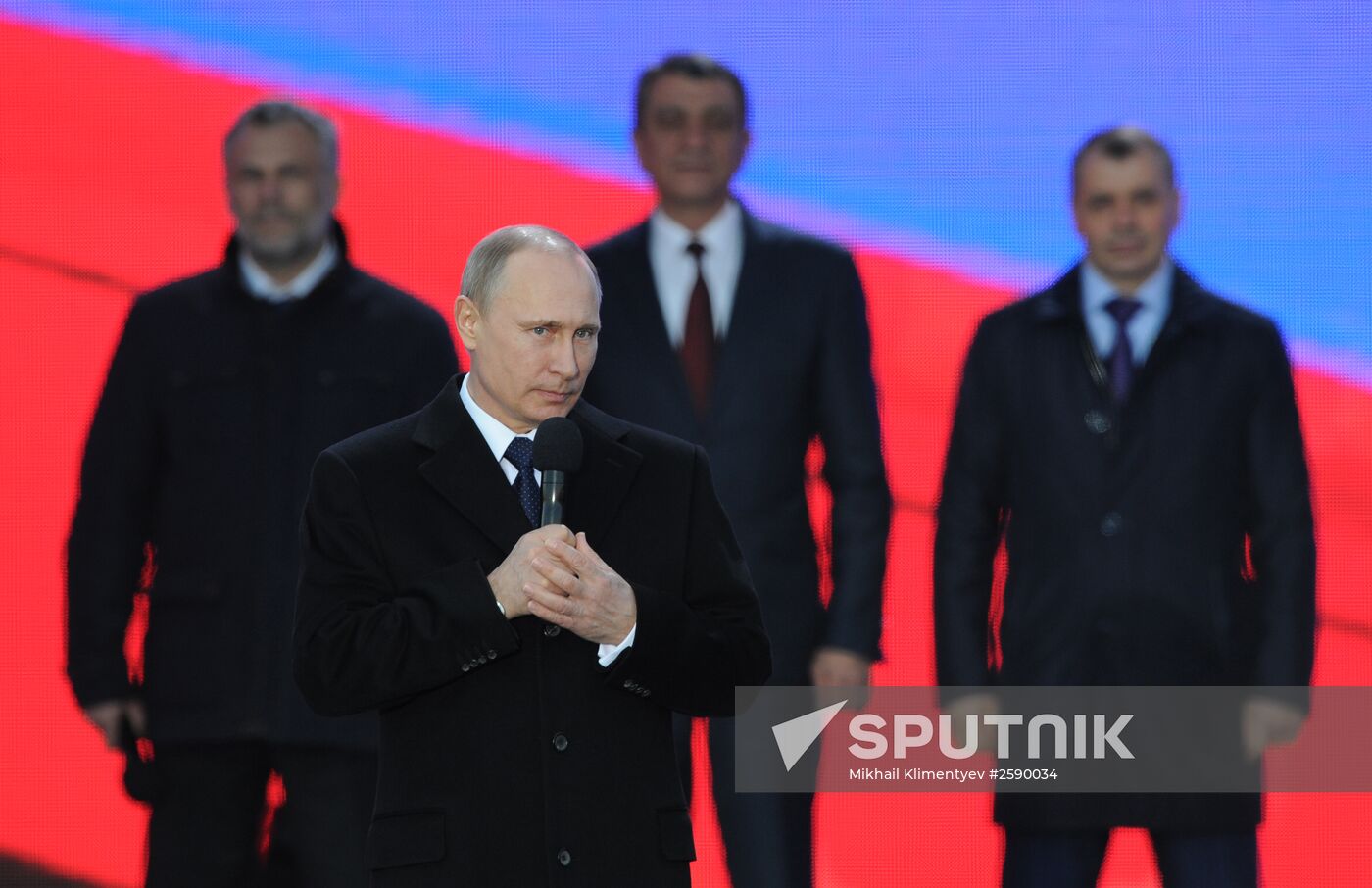 President Vladimir Putin attends celebratory rally and concert We Are Together