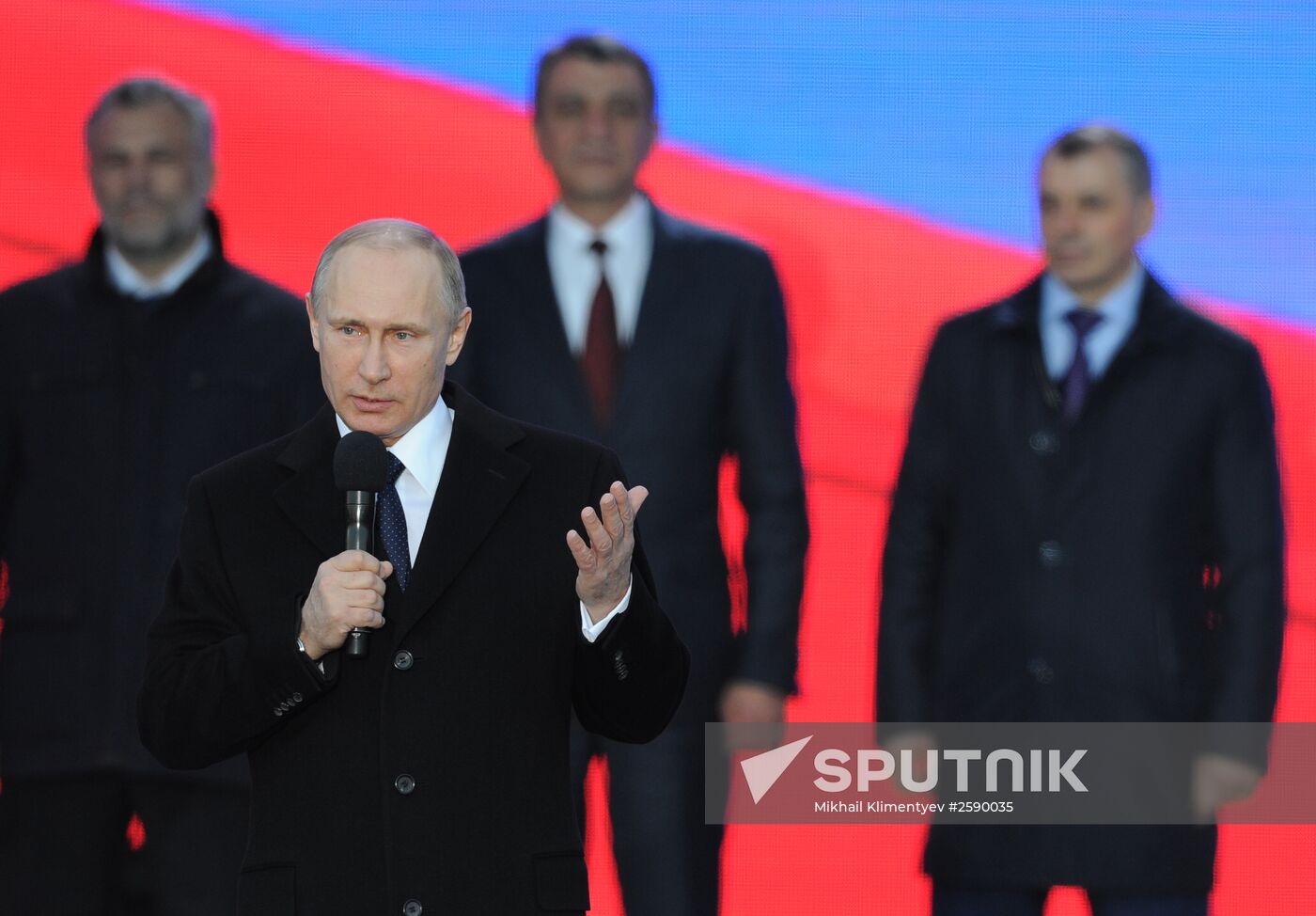 President Vladimir Putin attends celebratory rally and concert We Are Together