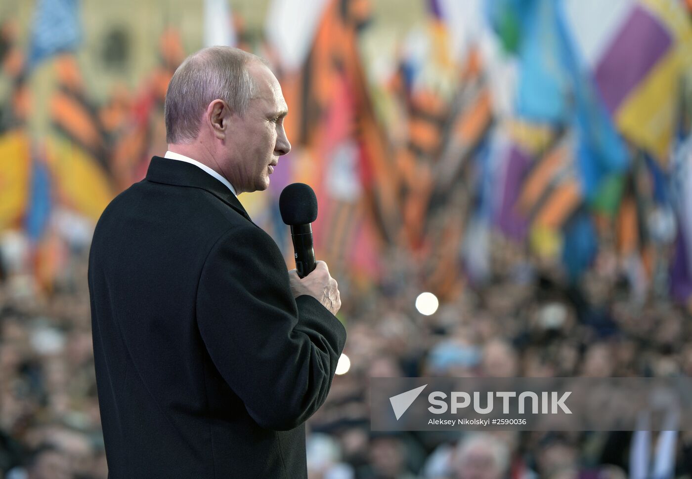 President Vladimir Putin attends celebratory rally and concert We Are Together