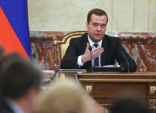 Prime Minister Dmitry Medvedev holds Government meeting