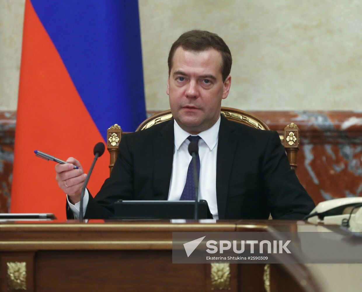 Prime Minister Dmitry Medvedev holds Government meeting