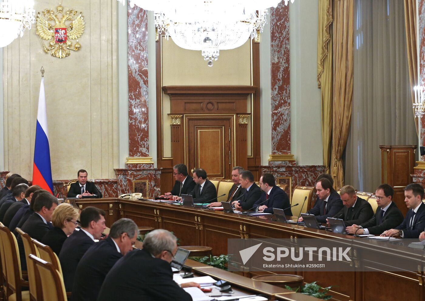 Prime Minister Dmitry Medvedev holds Government meeting