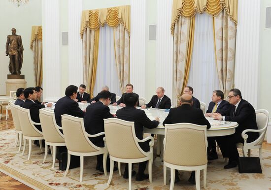 Russian President Vladimir Putin meets with Li Zhanshu, Director of the Chinese Communist Party's General Officegeneral