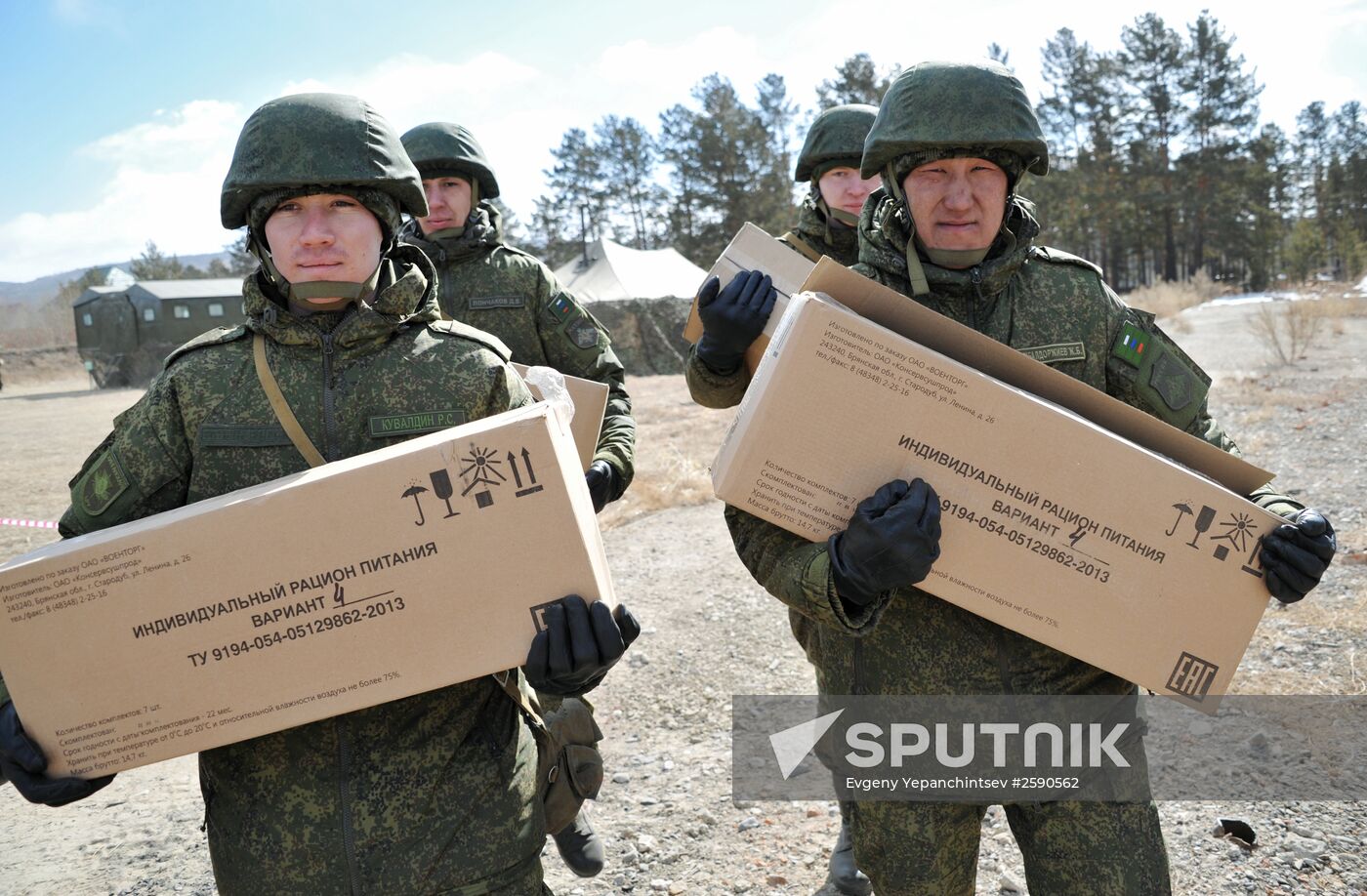 Military drill in Zabaikalsky Territory