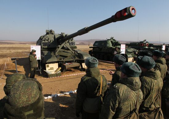 Artillery drill held at Sergeyevsky base in Primorsky Territory