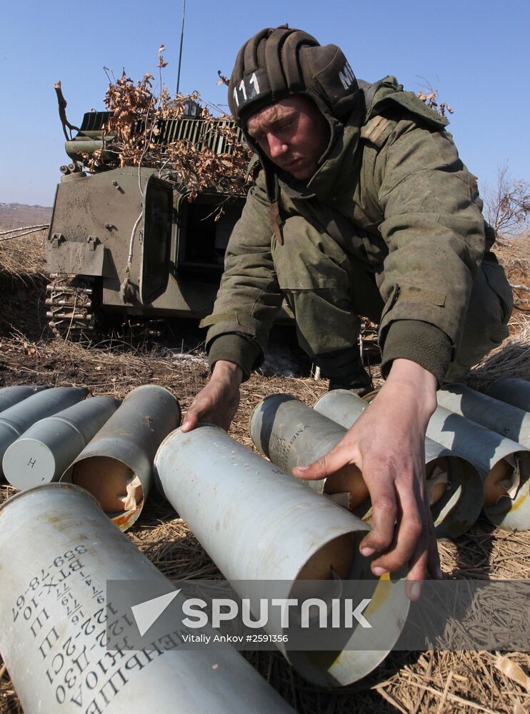 Artillery drill held at Sergeyevsky testing ground in Primorye Territory